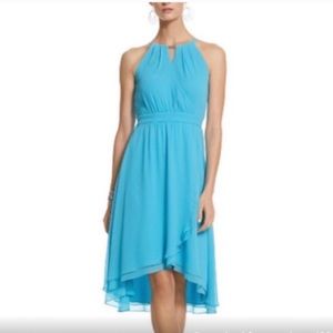 White House Black Market Light Blue Chiffon Dress